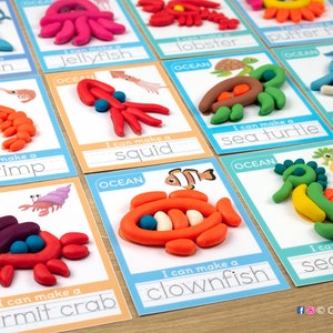 OCEAN ANIMALS Playdough Mats. Sea Life Printable Play Dough Activity ...