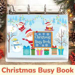 CHRISTMAS PRESCHOOL Busy Book. Printable Learning Binder. Christmas Learning Activities