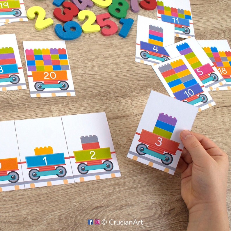 Number Train Sorting Number Train Printable Counting Activity. Number Sequence 0-20. Toddler ...