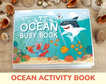 Ocean Animals Activity Book. Under the Sea Printable Busy Book. Ocean Creatures Learning Binder. Marine Life Homeschool Preschool Activities