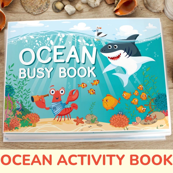 Ocean Animals Activity Book. Under the Sea Printable Busy Book. Ocean Creatures Learning Binder. Marine Life Homeschool Preschool Activities