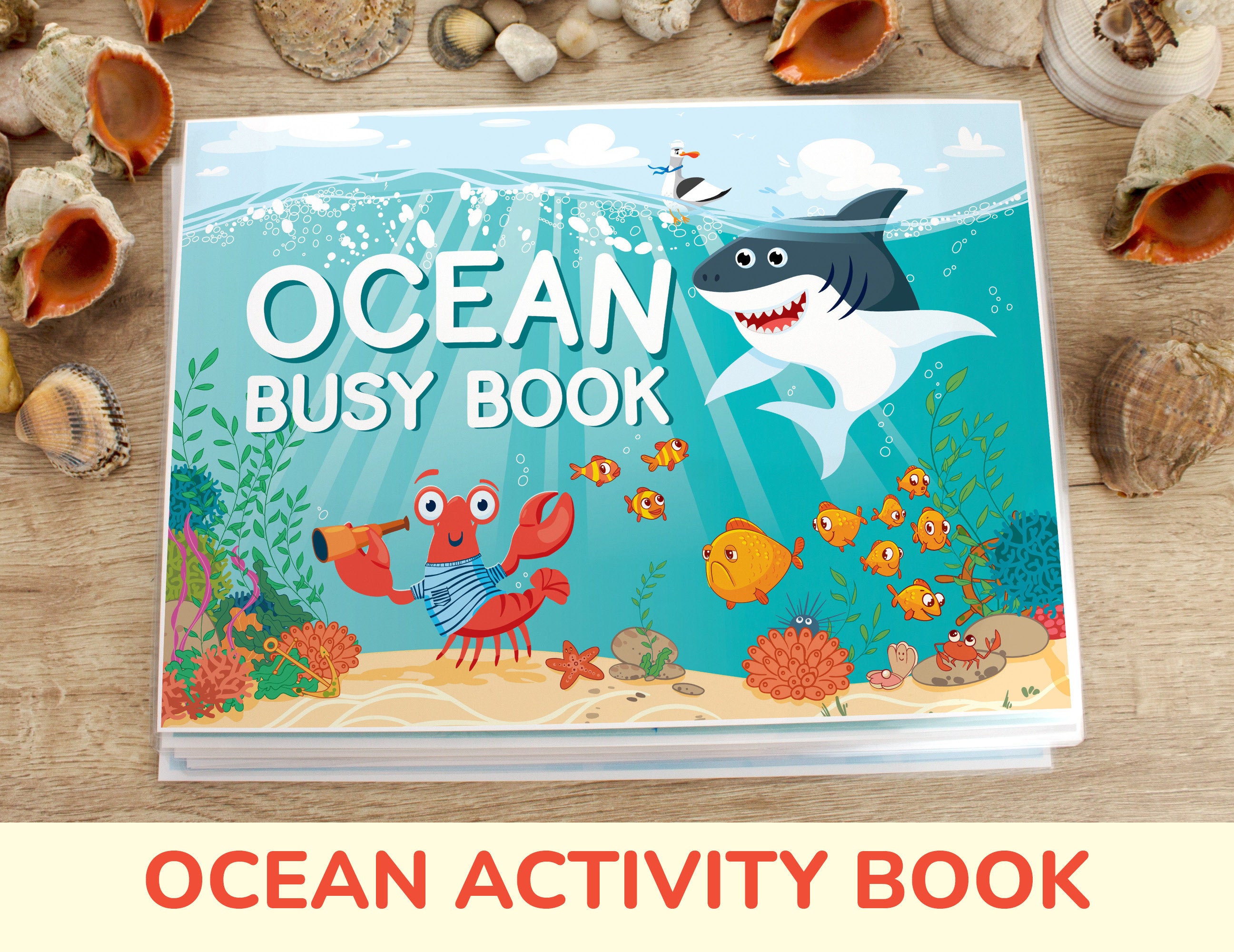 Ocean Animals Activity Book. Under the Sea Printable Busy Book. Ocean Creatures Learning Binder. Marine Life Homeschool Preschool Activities