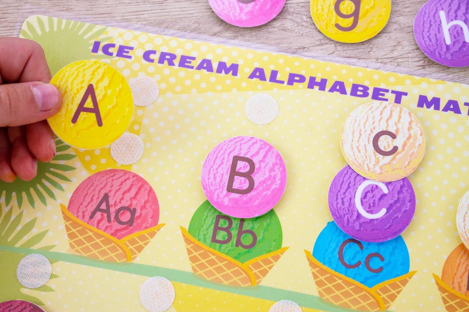ICE CREAM Alphabet Matching Printable Activity for Toddler and Etsy