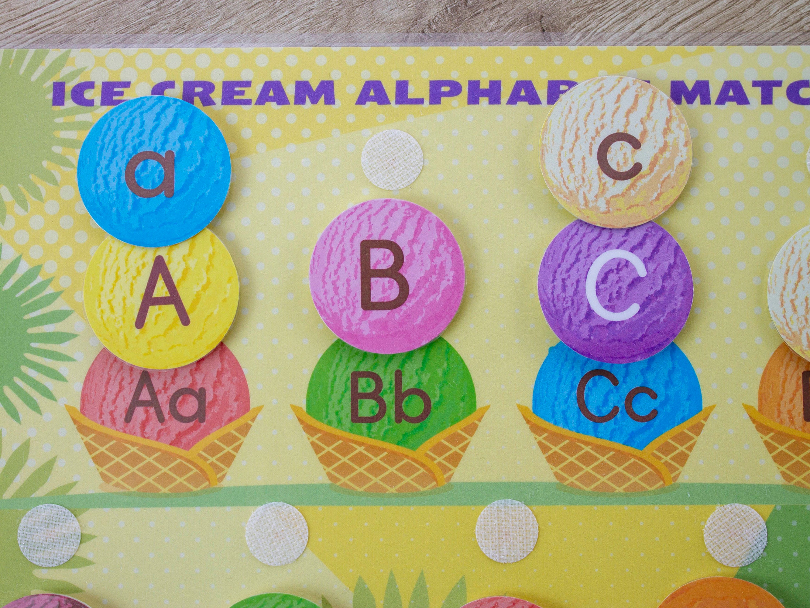 ice cream alphabet matching printable activity for toddler and etsy
