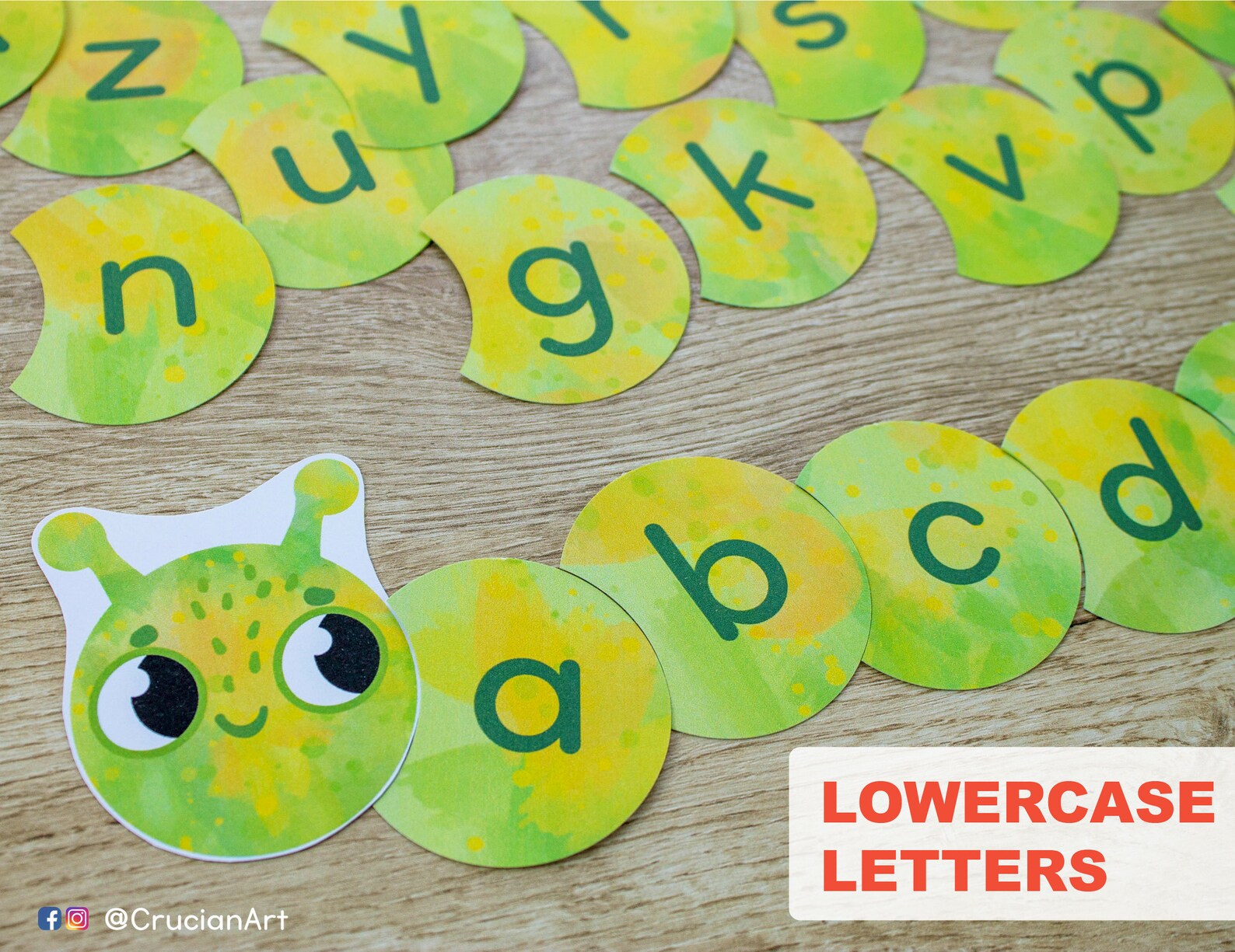 caterpillar alphabet printable activity for preschool etsy