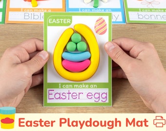 Easter Playdough Mats. Printable Play Dough Activity for Toddlers. Preschool, Kindergarten Educational Printables. Classroom Spring Material