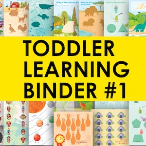 Toddler Learning Binder # 1. Printable Toddler Busy Binder. First Toddler Busy Book. Toddler Learning Folder