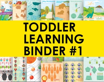 Toddler Learning Binder # 1. Printable Toddler Busy Binder. First Toddler Busy Book. Toddler Learning Folder