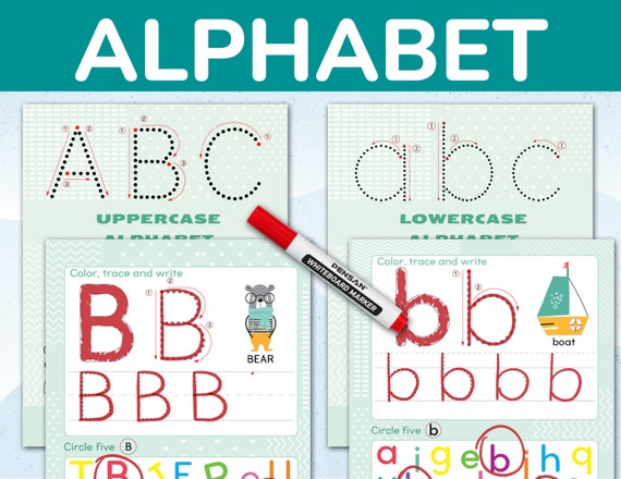 Alphabet Tracing Worksheets. ABC Letters Printable Practice