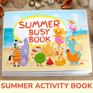 Summer Busy Book. Printable Preschool Activity Book. Preschool & Toddler Learning Binder. Busy Binder Activities.