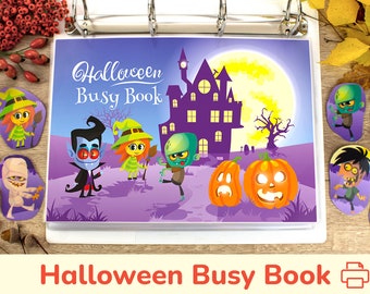 Halloween Busy Book: preschool printable activity book, preschool homeschool printables, toddler busy book printable