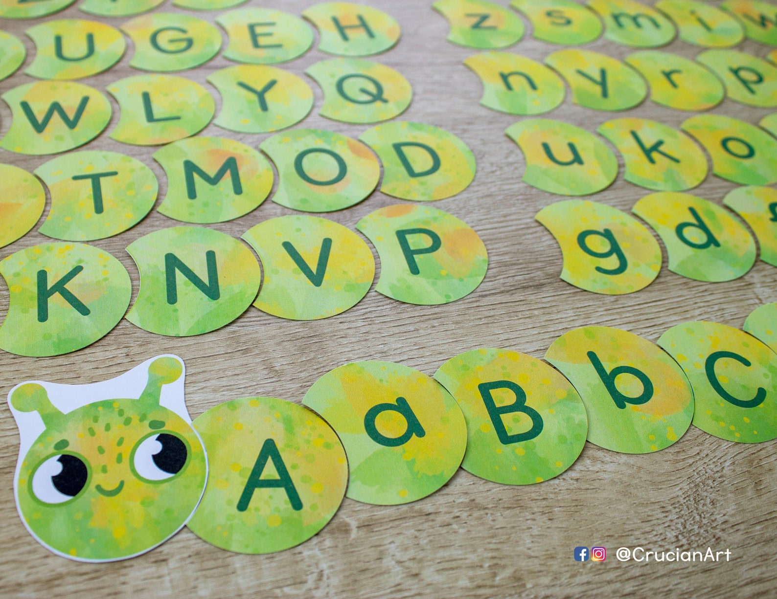 caterpillar alphabet printable activity for preschool etsy