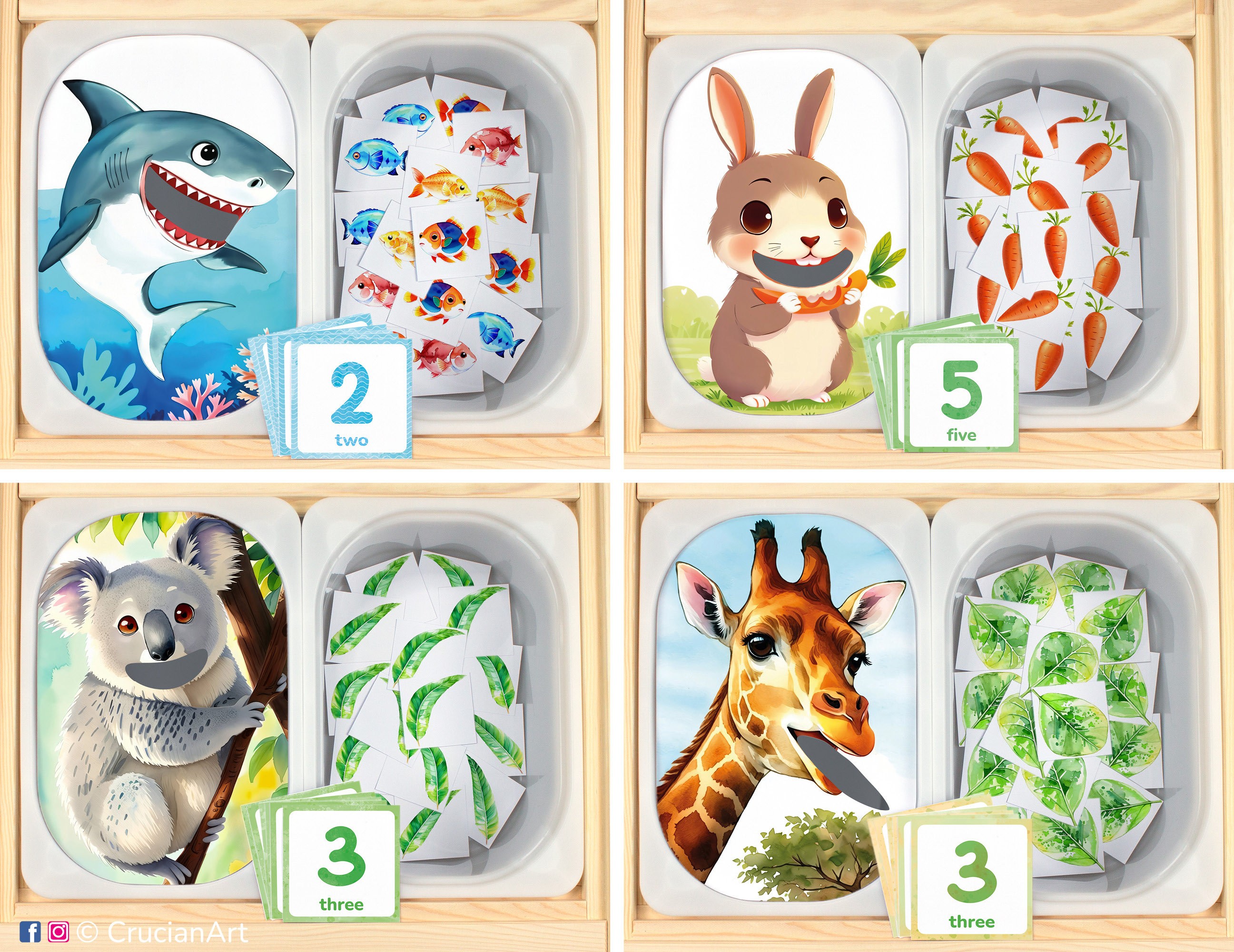 Flisat Insert Growing Bundle: Set of Printable Templates for Sensory ...