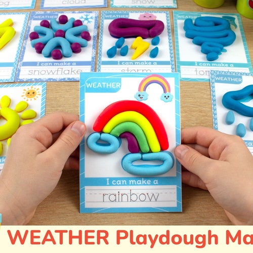 Weather Play Dough Mats. Printable Playdough Activity. Toddler Etsy