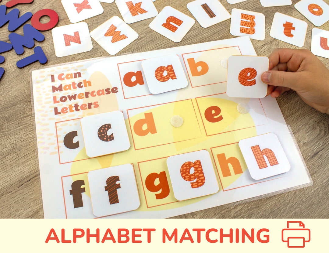 Alphabet Matching Printable Activity. Toddler Busy Book & - Etsy