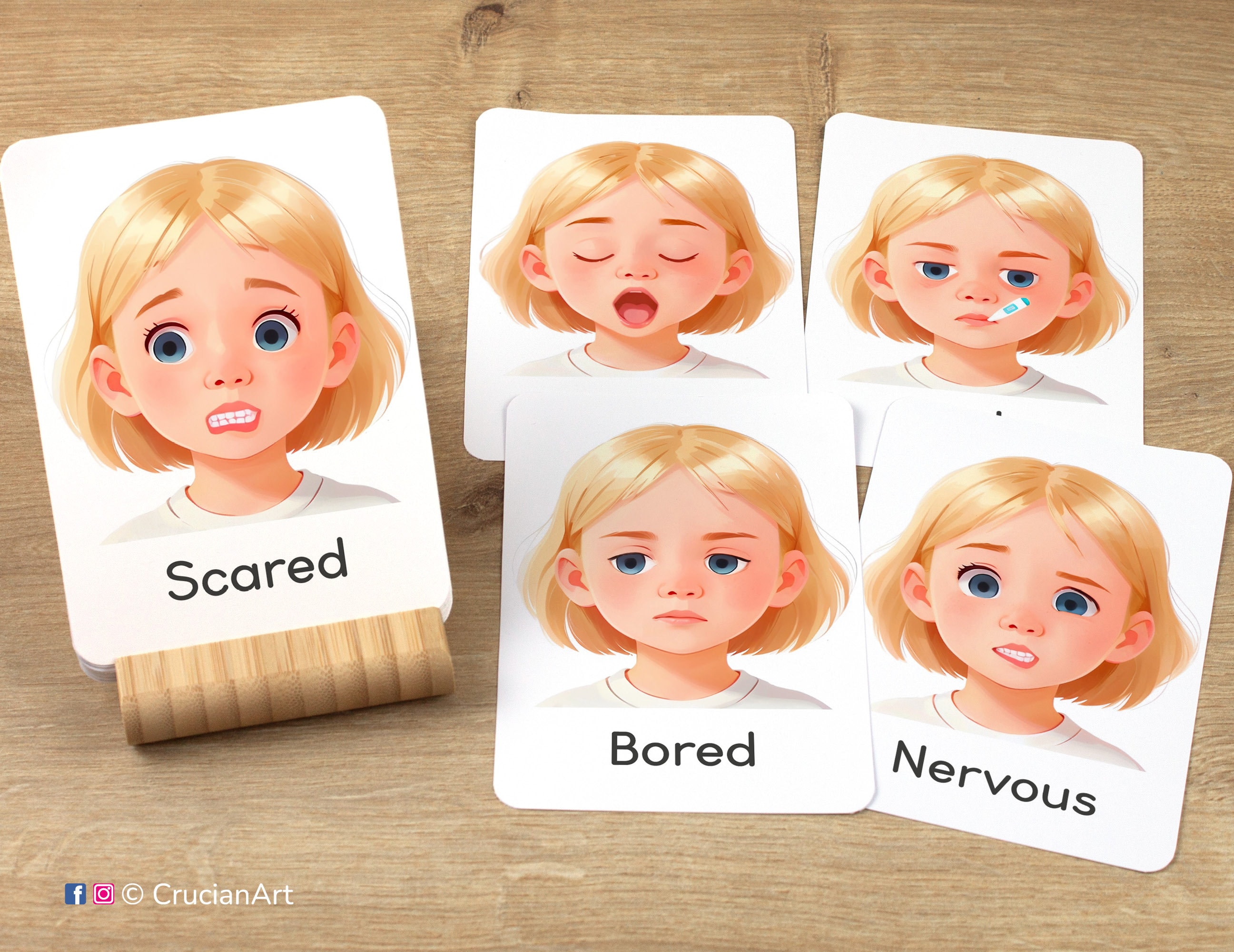 Emotions and Feelings Flash Cards. Printable Learning Flashcards ...