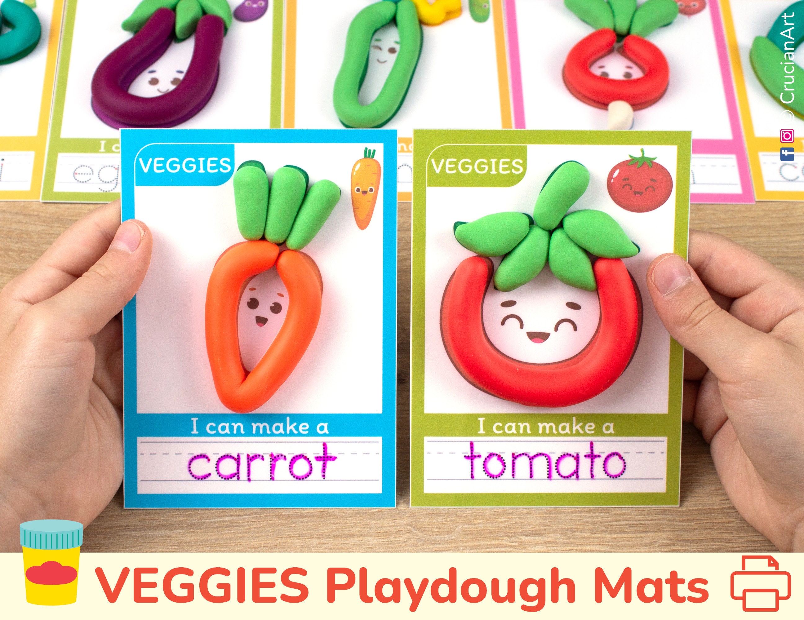 How to Make Cute Mini Play Doh Vegetables  Fun & Easy DIY Play Dough Art!  