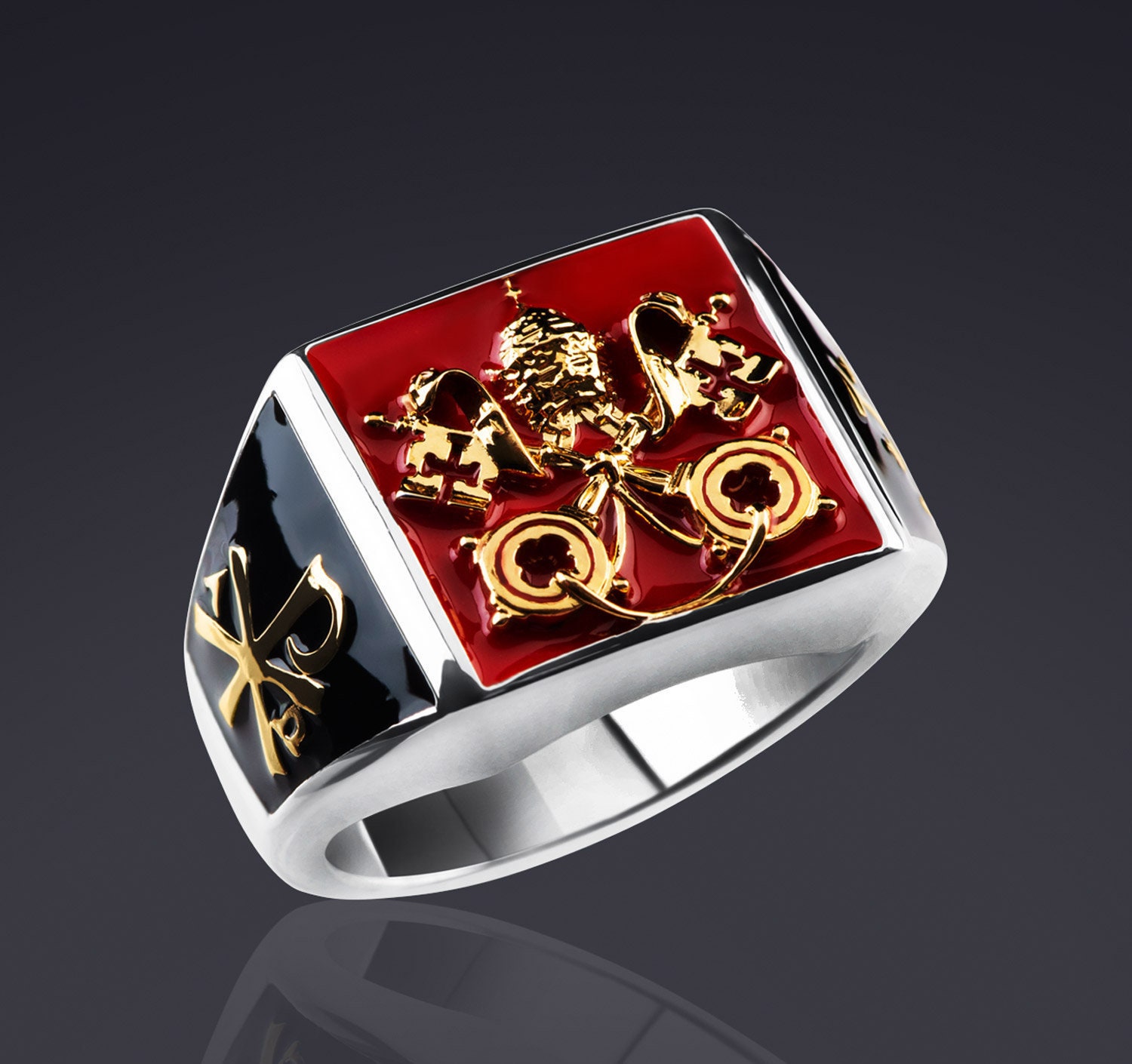 Vatican Ring Signet Ring Catholic Christian Christianity - Etsy