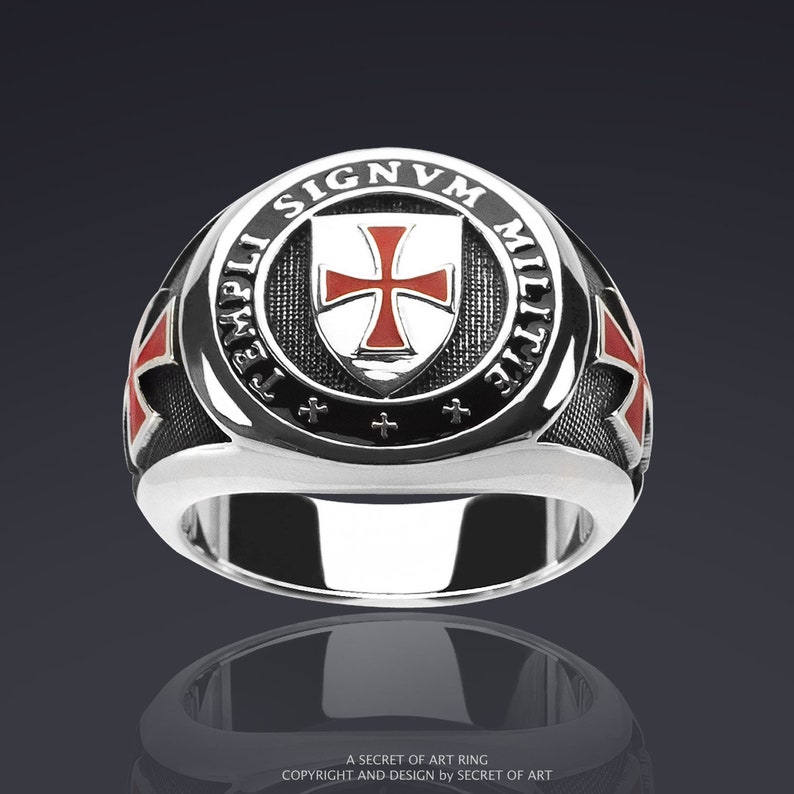 Knights Templar Ring Signet Ring Masonic Catholic Christian - Etsy UK