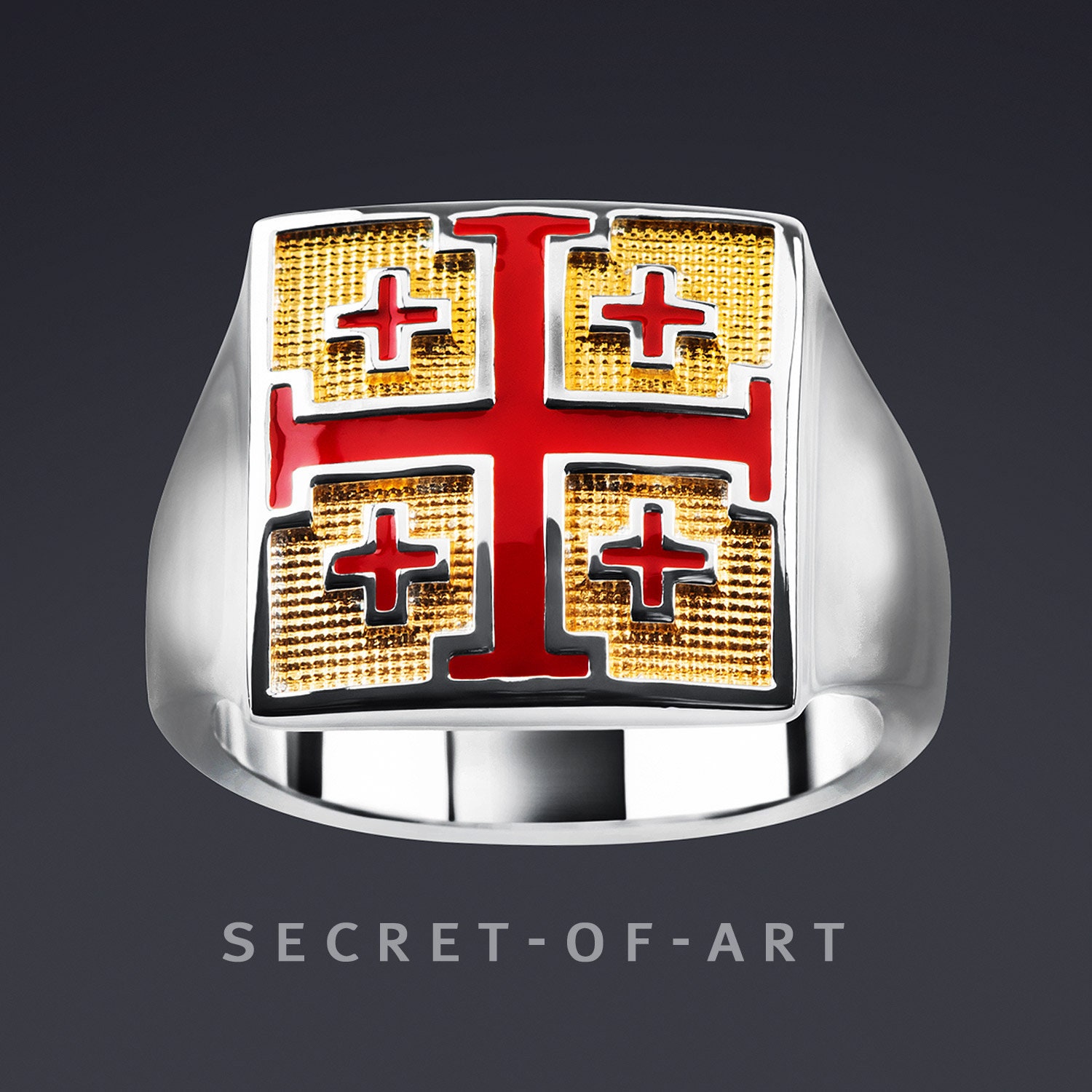 Crusader cross ring deals