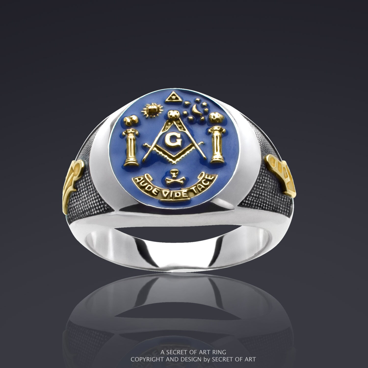 Bague ma onnique franc ma on ma tre ma on cadeau bijoux piliers