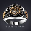 thumbnail image 2 of UNIQABLE Knights Templar Sterling Silver Ring – 18K Gold Plated With Cubic Zirconia 2 of 6