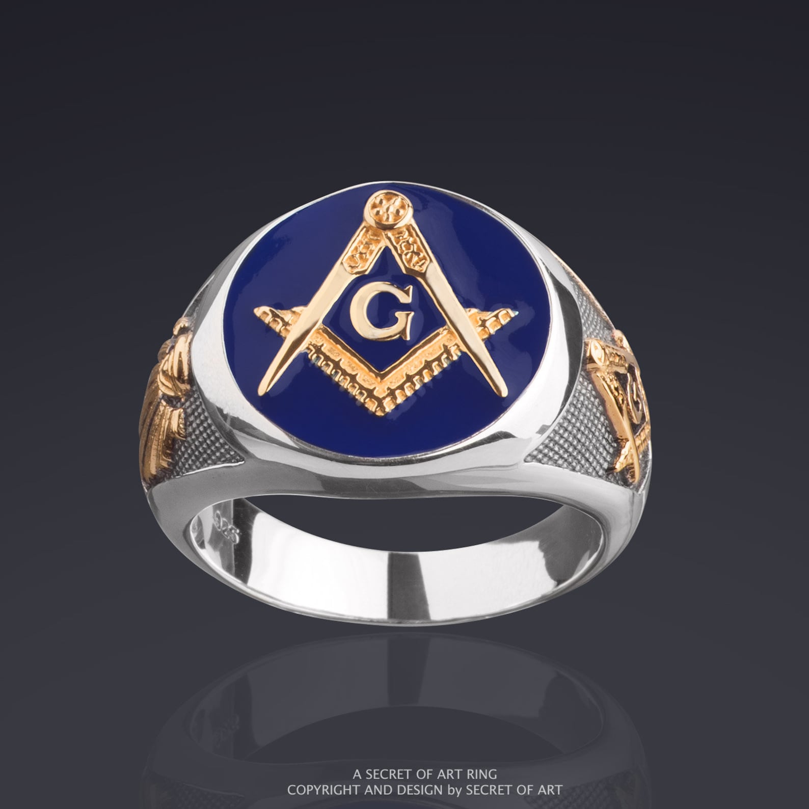 Masonic Ring Blue Lodge Signet Ring Master Mason Freemason - Etsy