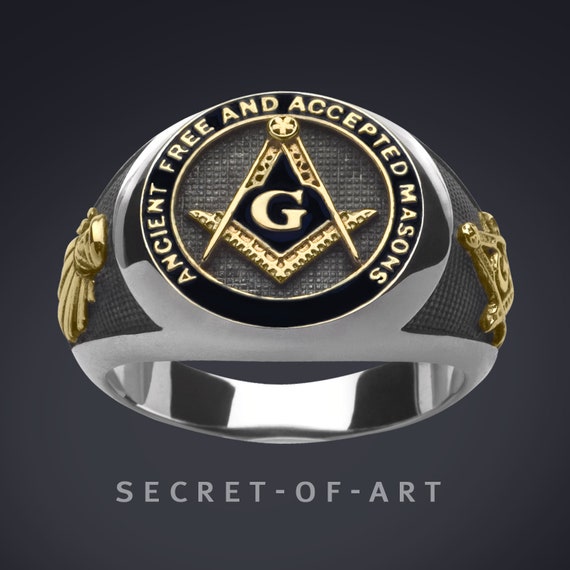 Freemason signet best sale ring