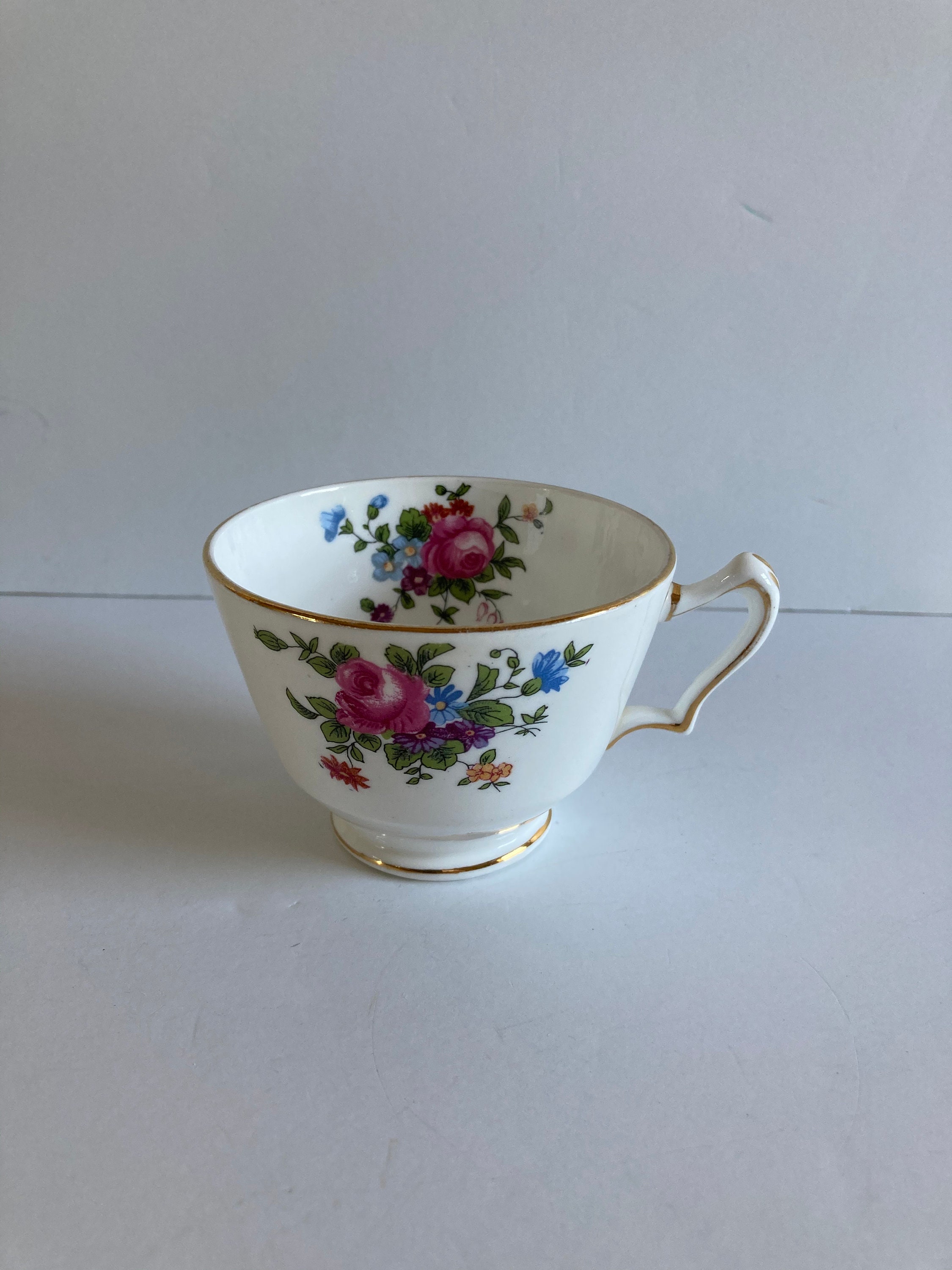 Crown Staffordshire Tea Cup and Saucer - Etsy