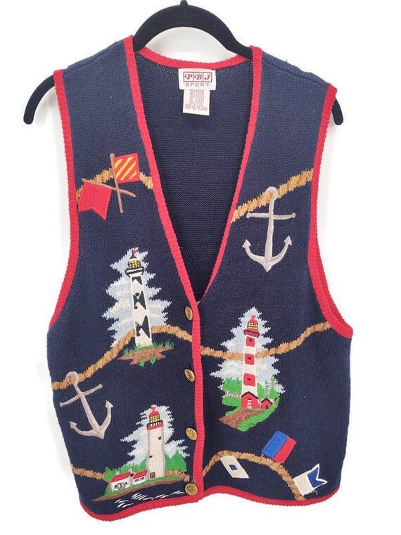 Vintage PBJ Sport Lighthouse Nautical 