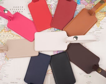 Bulk Vegan Leather Luggage Tags: Wedding Favors, Corporate Gifts