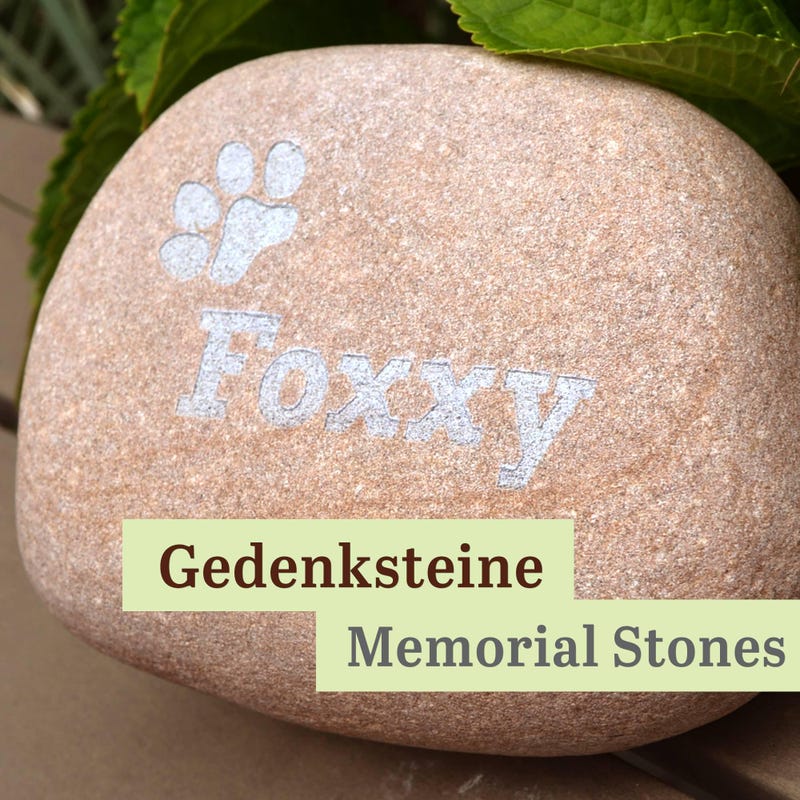Gedenkstein hund Etsy.de