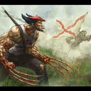 Wolverine in the Carlist Wars print (dedicated).
