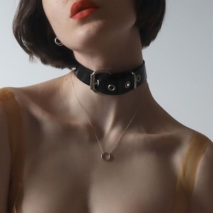 Latex Rubber buckle collar choker in any colour