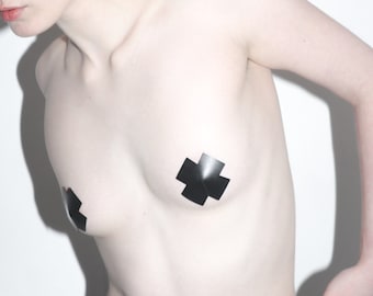 Latex Rubber cross shaped Pasties/Nipple Covers