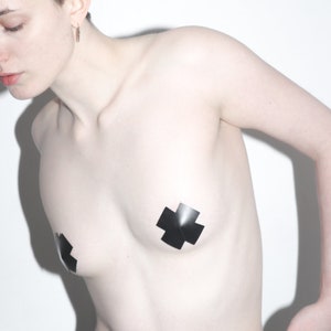 Latex Rubber cross shaped Pasties/Nipple Covers