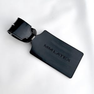Personalised Engraved Latex Rubber Luggage Tag Keychain