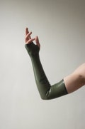Latex Rubber Opera Length Fingerless Gauntlets Gloves Custom made