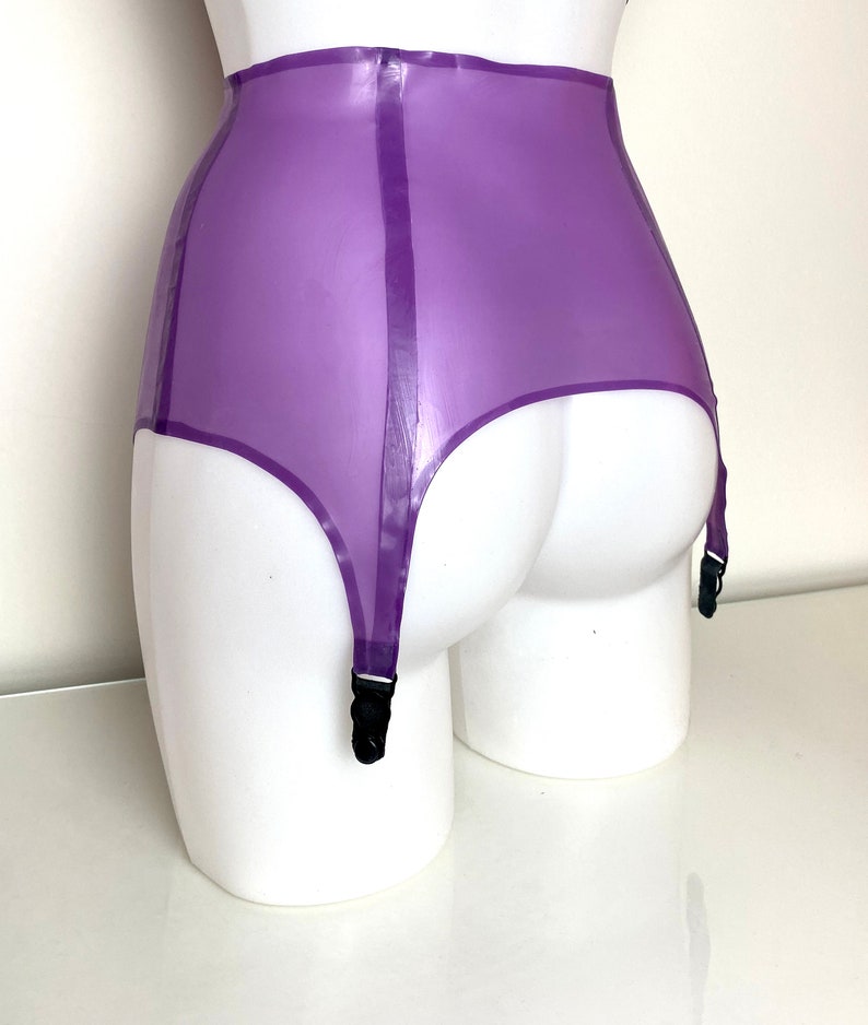 Custom made Latex Rubber High Waist Garter Belt in any colour Etsy