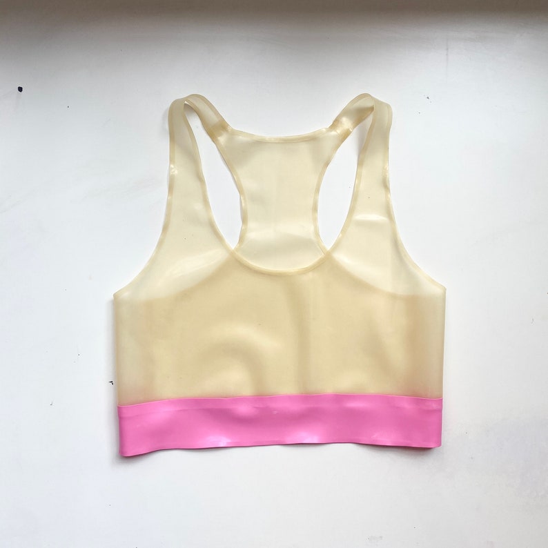 Custom Made Latex Rubber Sports Style Bralet Bra With Band Etsy UK
