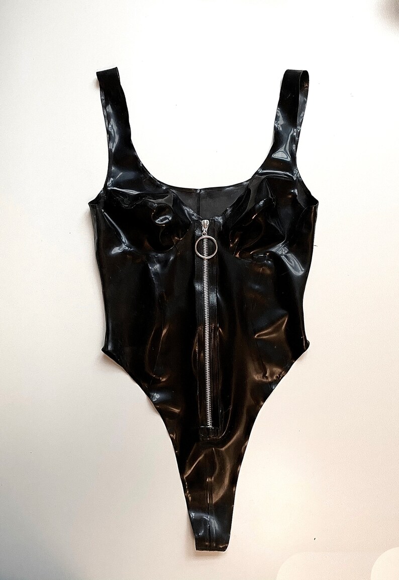 Custom Made Latex Rubber Body Suit Leotard With Zip Front | Etsy