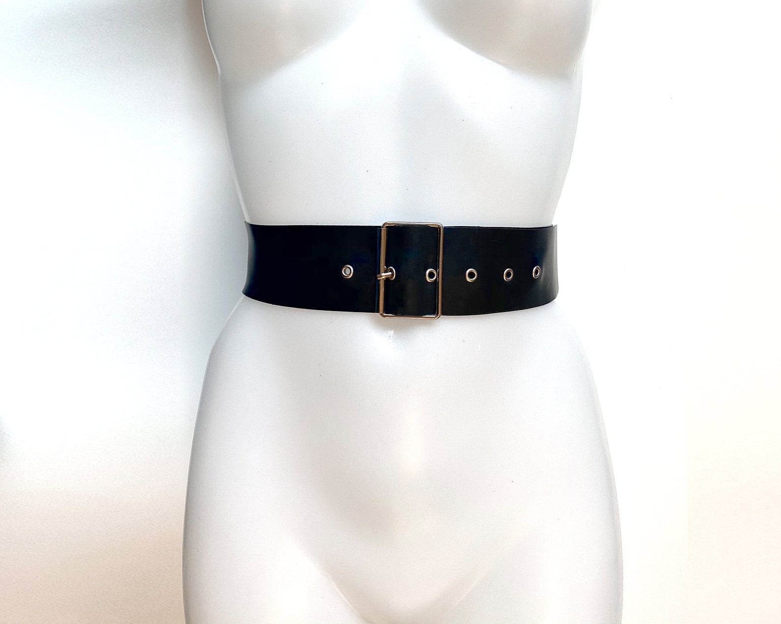 Basic Latex Rubber Waist Corset Belt With Silver or Gold - Etsy UK