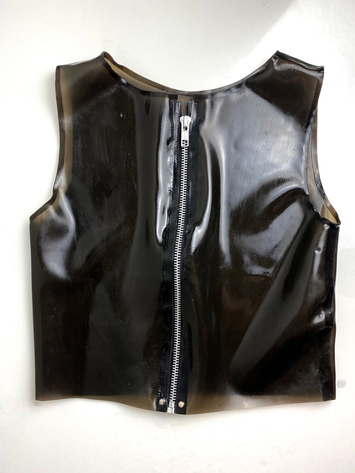 Custom made Latex Rubber vest bodice crop top | Etsy