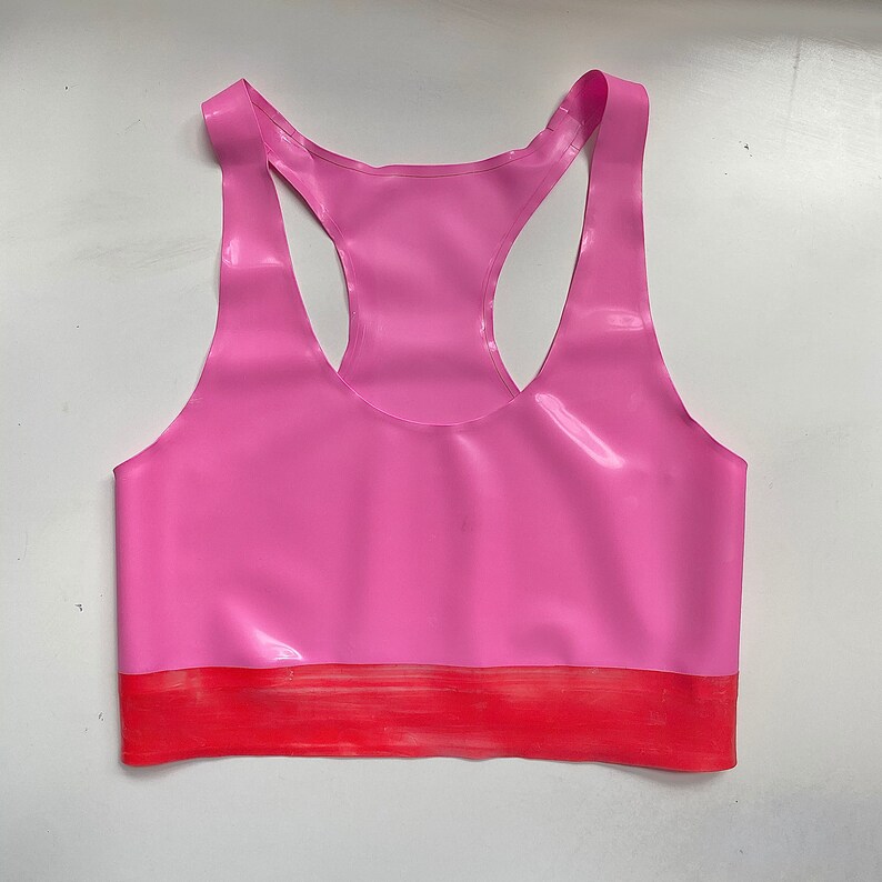 Custom Made Latex Rubber Sports Style Bralet Bra With Band Etsy UK