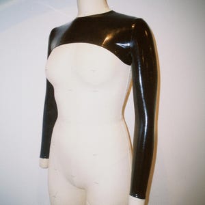 Latex Rubber longsleeve bolero crop top &#39;Maika Top&#39;