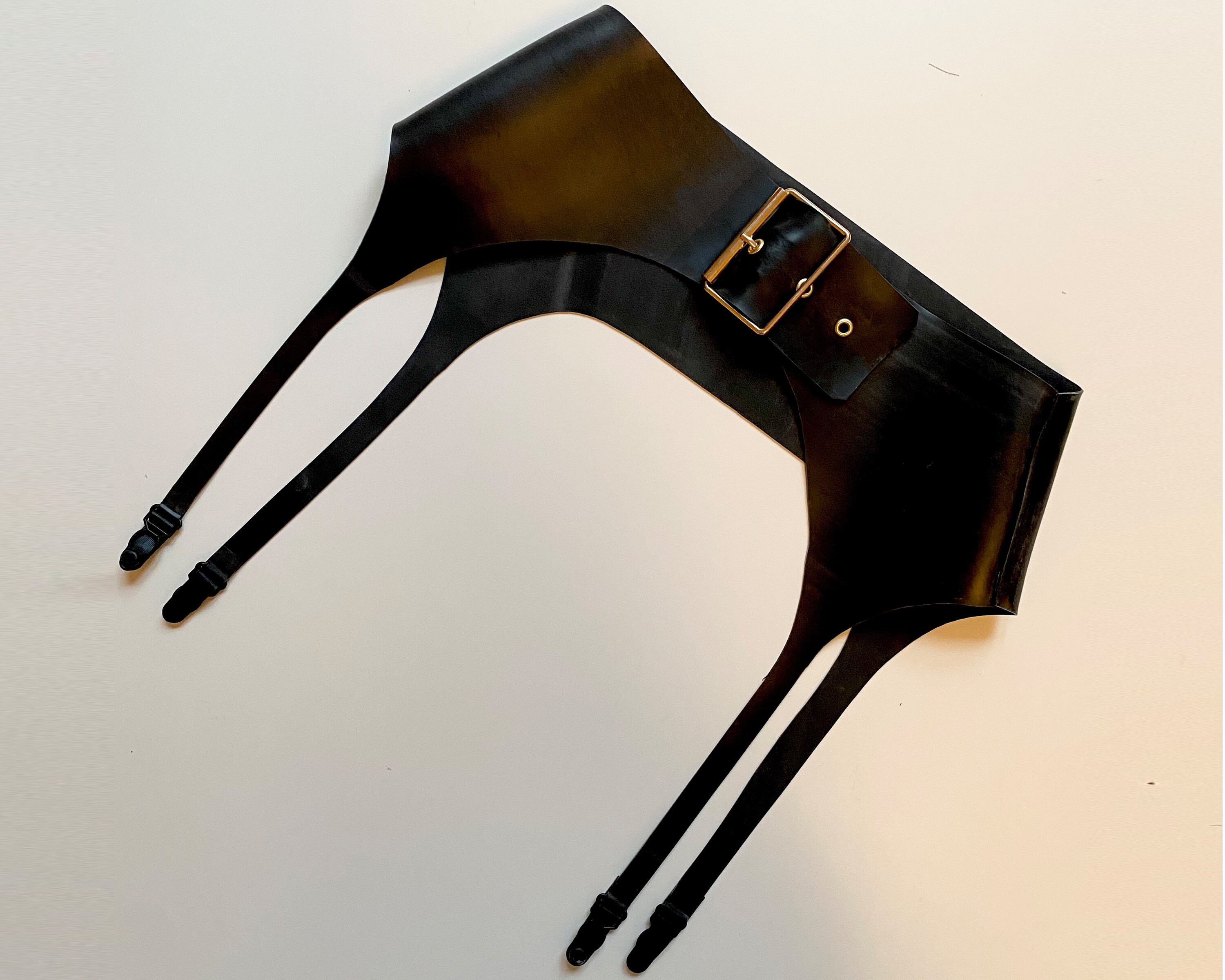 Custom Made Latex Rubber Garter Belt With Buckle Closure in Etsy UK