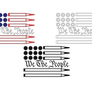 We The People Flag Decal