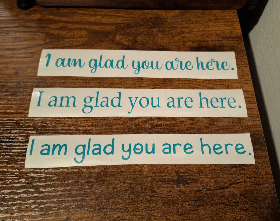 I Am Glad You Are Here Decal - Etsy