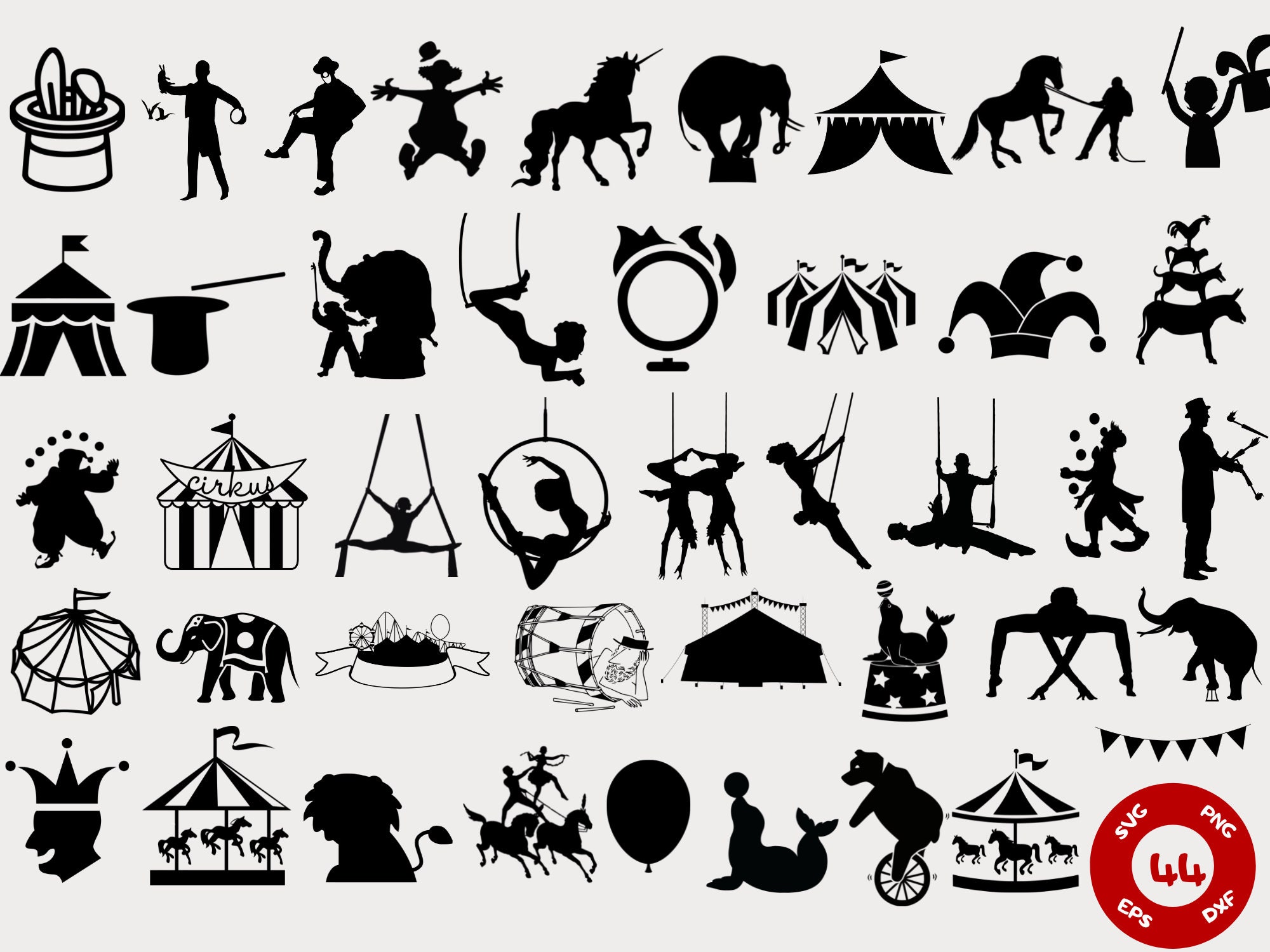 Circus Svg Bundle, Circus Svg, Circus Show Svg, Carnival Svg, Circus