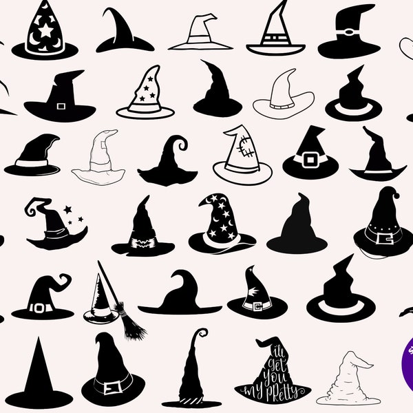 Witch Hat SVG,Witch SVG,Witch Hat Cut File,Witch Hat eps,Witch Hat dxf,Halloween svg,Halloween dxf,Halloween cricut, Halloween cut files